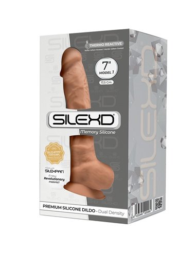 SILEXD - MODELLO 1 PENE REALISTICO PREMIUM SILEXPAN SILICONE CARAMEL 17.5 CM