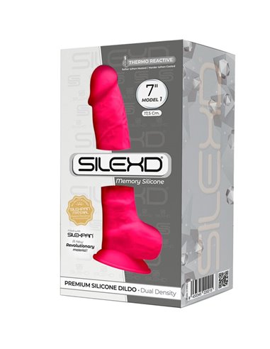 SILEXD - MODELLO 1 PENE REALISTICO PREMIUM SILEXPAN SILICONE FUCSIA 17.5 CM