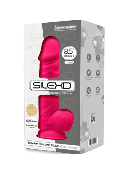 SILEXD - MODELLO 1 PENE REALISTICO PREMIUM SILEXPAN SILICONE FUCSIA 21.5 CM