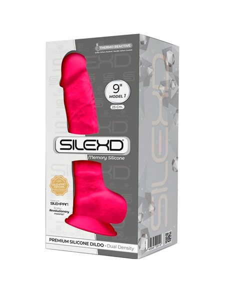 SILEXD - MODELLO 1 PENE REALISTICO PREMIUM SILEXPAN SILICONE FUCSIA 23 CM