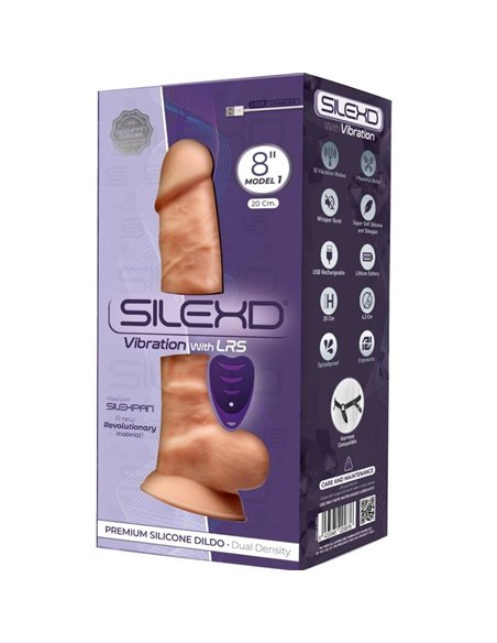 SILEXD - MODELLO 1 VIBRATORE PENE REALISTICO IN SILICONE PREMIUM SILEXPAN TELECOMANDO 20 CM