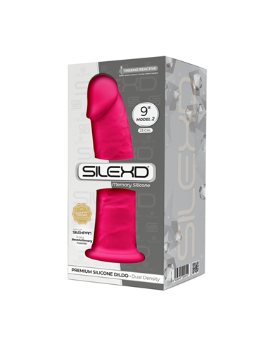 SILEXD - MODELLO 2 PENE REALISTICO PREMIUM SILEXPAN SILICONE FUCSIA 23 CM