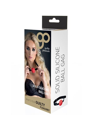 GP COSTRITTIVO SOLID SILICONE BALL GAG RED