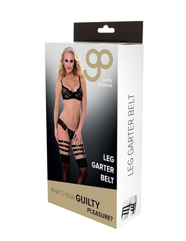 REGGICALZE IN LATTICE GP1 LEG GARTER BELT, L/XL