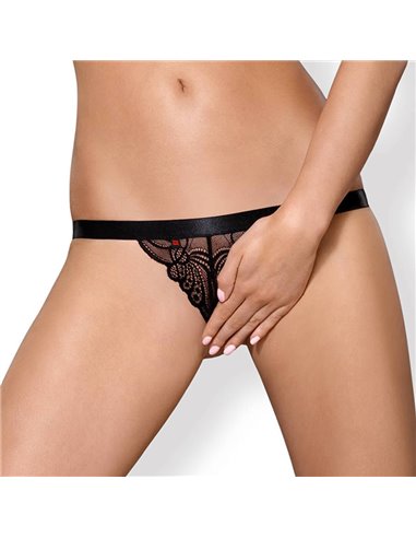 PERIZOMA APERTO 828-THC-1 crotchless thong L/XL black