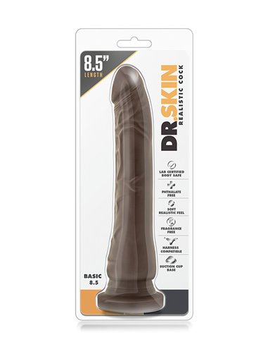 DILDO REALISTICO "DR. SKIN BASIC 8.5 CHOCOLATE"