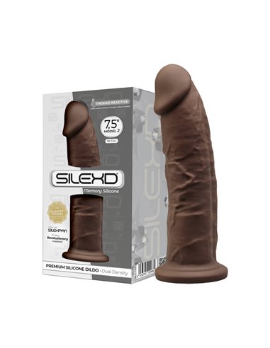 DILDO REALISTICO SILEXD - MODEL 2 - 7,5" - 19 cm. Marrone