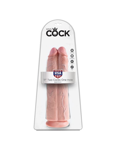 FALLO REALISTICO DOPPO KING COCK 11INCH PER DOPPIA PENETRAZIONE