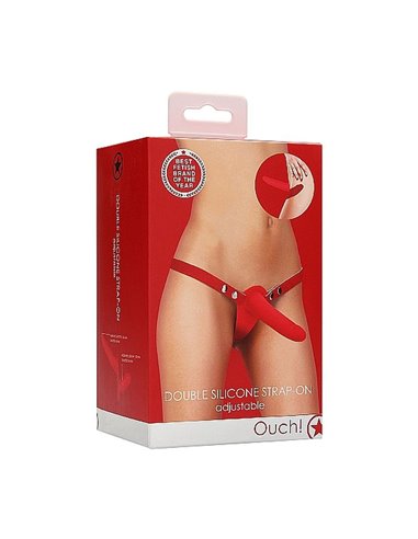 Double Silicone Strap-On - Adjustable -