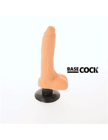 BASECOCK - VIBRATORE REALISTICO 2-1 NATURALE 18.5 CM -O- 4 CM