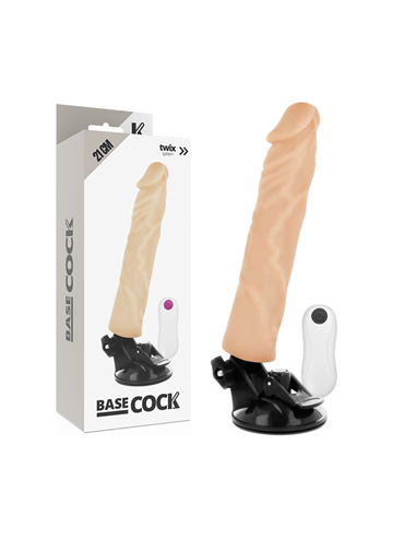 BASECOCK - VIBRATORE REALISTICO TELECOMANDO NATURALE 21 CM -O- 4 CM