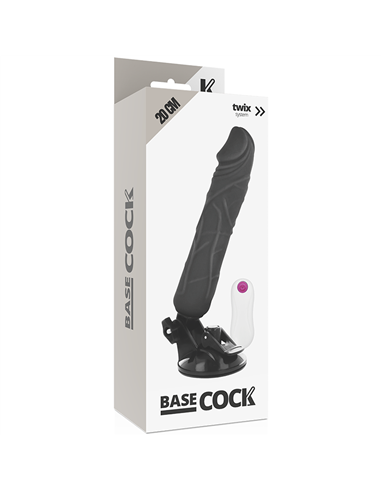 BASECOCK - VIBRATORE REALISTICO TELECOMANDO NERO 19.5 CM -O- 4 CM