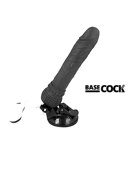 BASECOCK - VIBRATORE REALISTICO TELECOMANDO NERO 19.5 CM -O- 4 CM