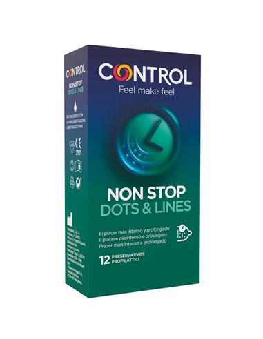 CONTROL - NONSTOP DOTS AND LINES CONDOMS 12 UNITS