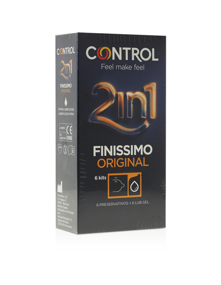 CONTROL - PRESERVATIVI DUO FINISIMO + GEL LUBRIFICANTE 6 UNITÀ