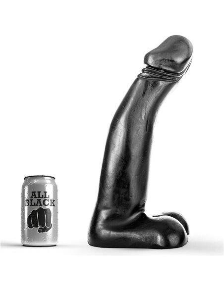 ALL BLACK - DILDO FISTING NERO REALISTICO 29 CM