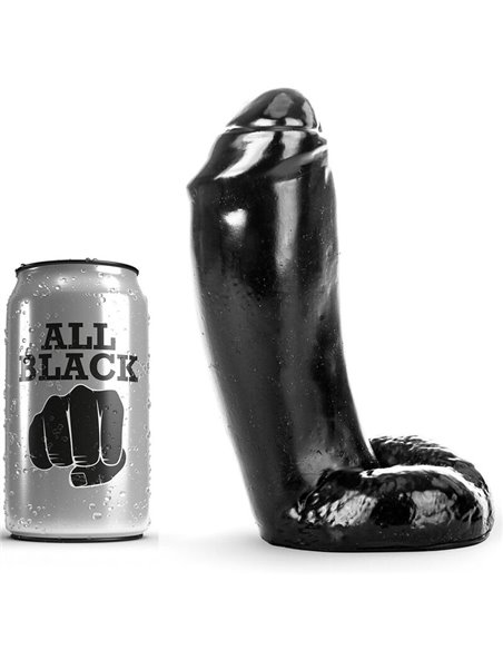 ALL BLACK - DILDO REALISTICO 18 CM