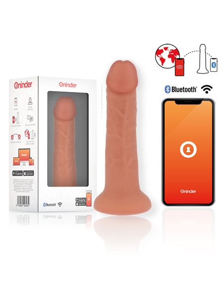 ONINDER - DILDO VIBRATORE PICCOLO BOGOTÁ 9 VELOCITÀ NATURALE 22 CM -O- 4.5 CM - APP GRATUITA