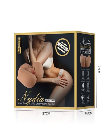 Masturbatore Realistico doppio NYDIA VAGINA & ASS