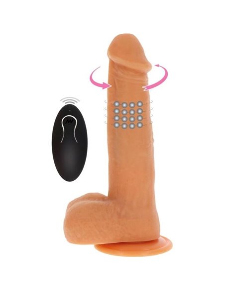 GET REAL - PELLE DILDO VIBRANTE CON PERLINE ROTANTI