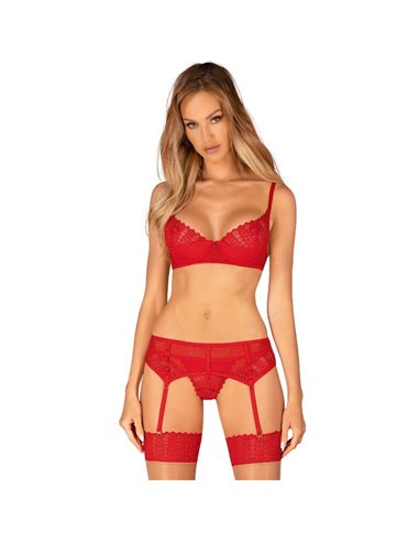 OBSESSIVE - INGRIDIA SET TRE PEZZI ROSSO XS/S